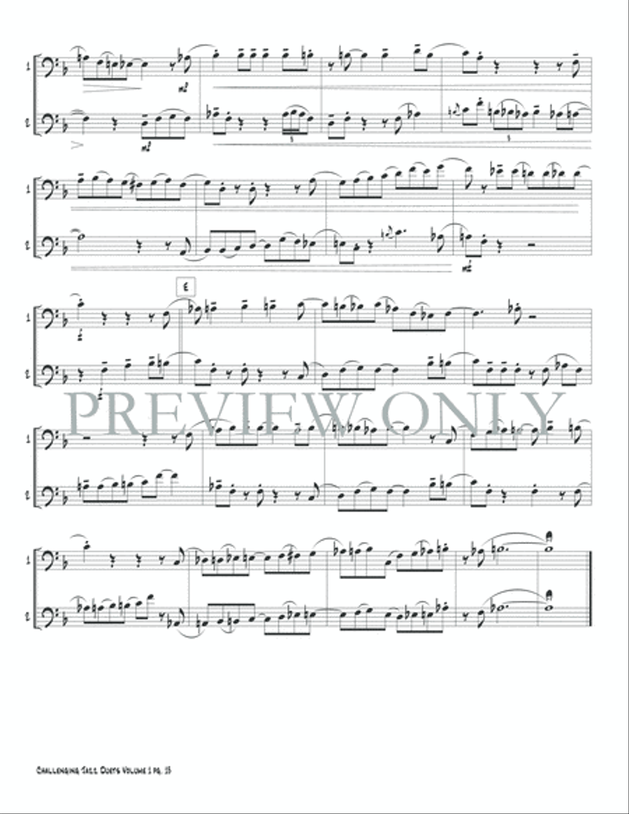 Challenging Jazz Duets, Volume 1 Trombone Duet scores gallery preview page 15