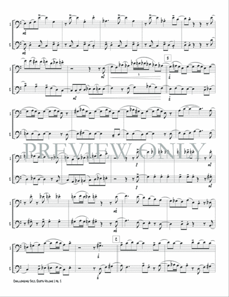 Challenging Jazz Duets, Volume 1 Trombone Duet scores gallery preview page 4