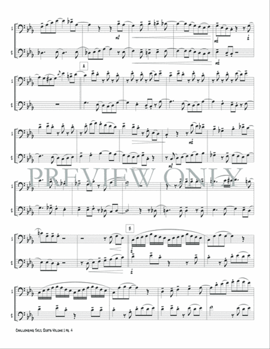 Challenging Jazz Duets, Volume 1 Trombone Duet scores gallery preview page 6