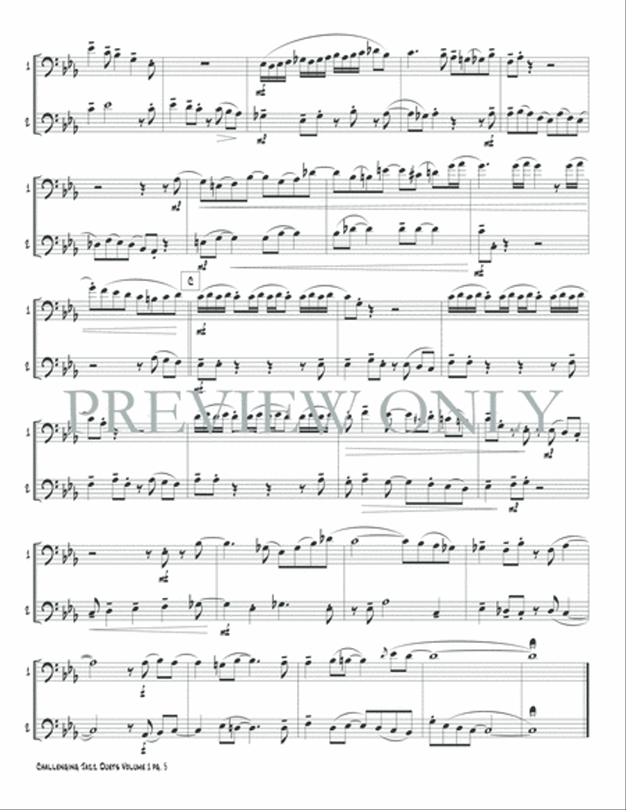 Challenging Jazz Duets, Volume 1 Trombone Duet scores gallery preview page 7