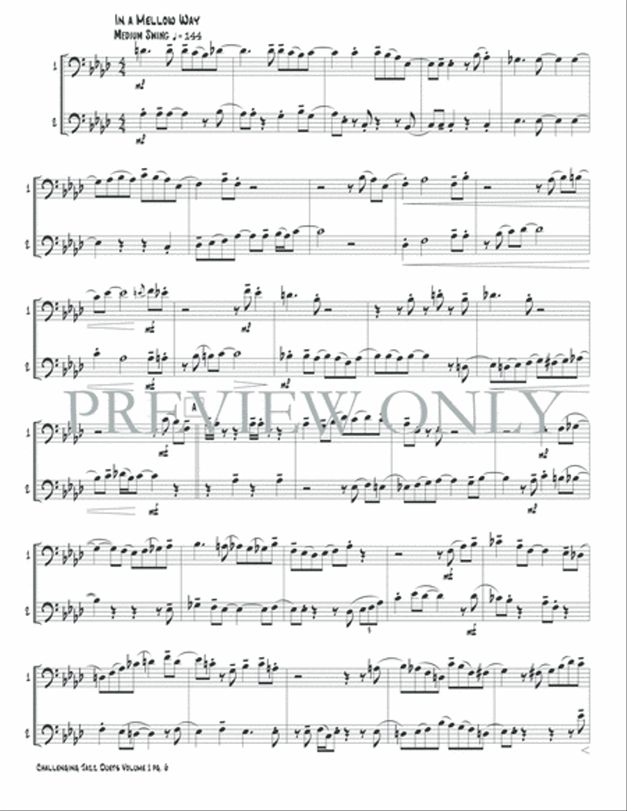Challenging Jazz Duets, Volume 1 Trombone Duet scores gallery preview page 8
