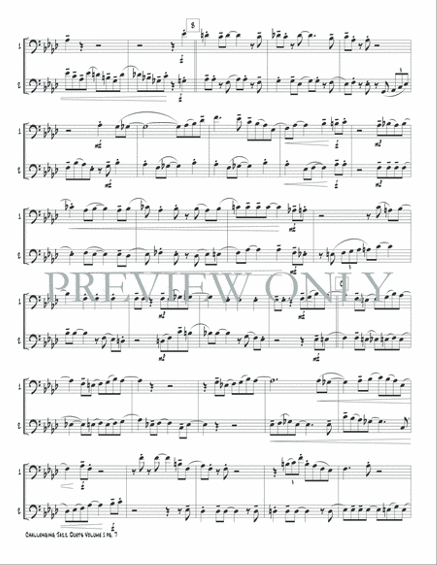 Challenging Jazz Duets, Volume 1 Trombone Duet scores gallery preview page 9