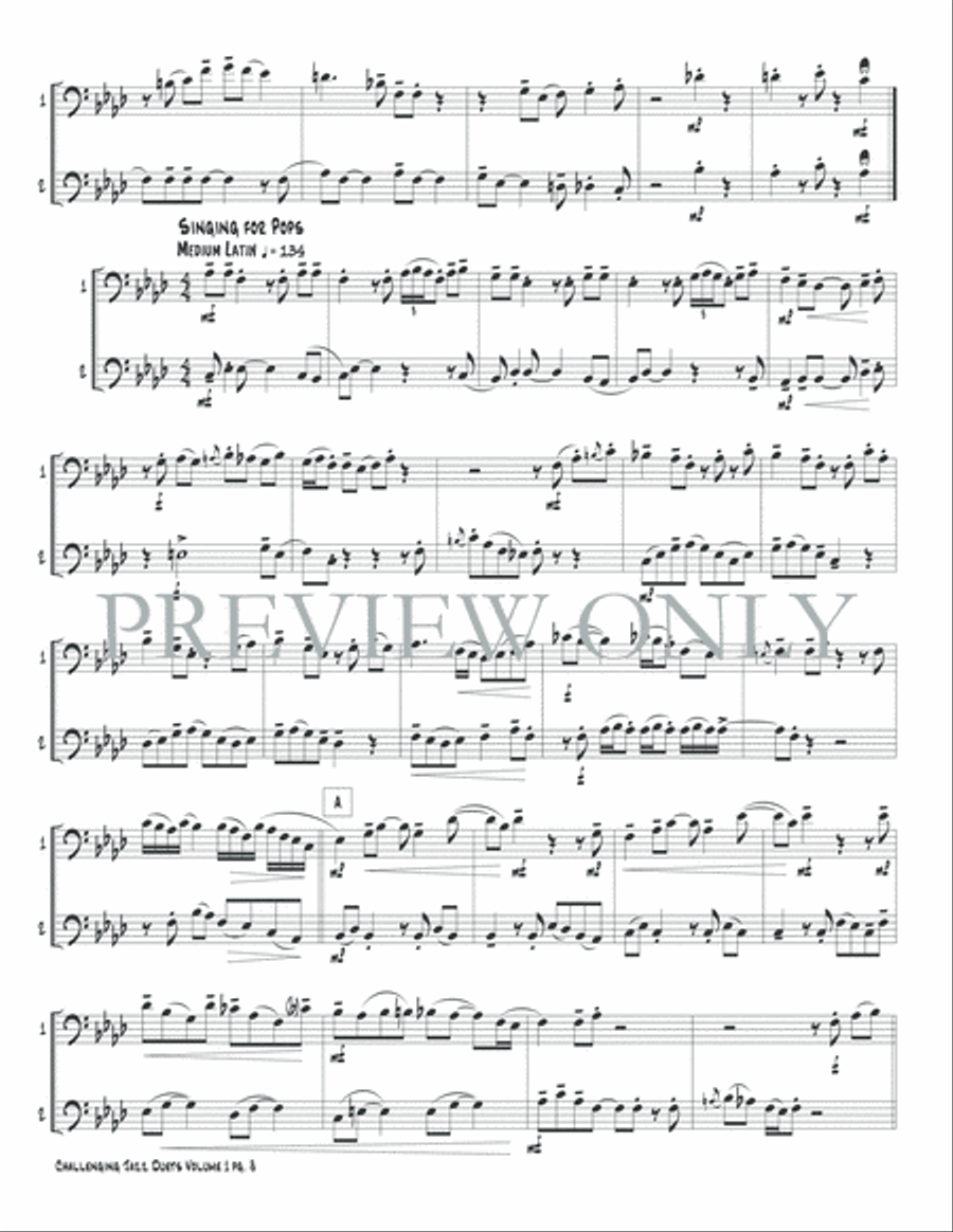 Challenging Jazz Duets, Volume 1 Trombone Duet scores gallery preview page 10