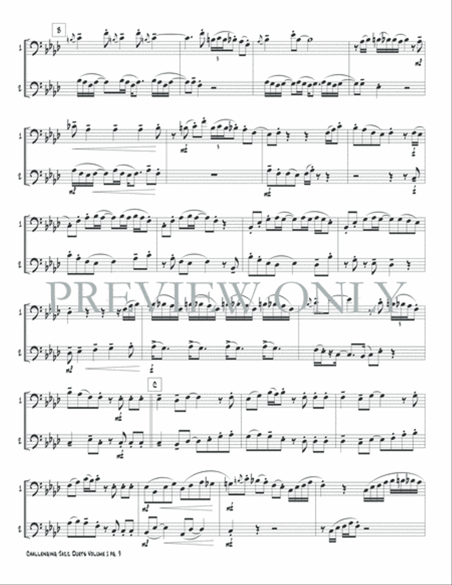Challenging Jazz Duets, Volume 1 Trombone Duet scores gallery preview page 11