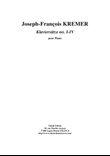 Joseph-François Kremer: Klaviersatzen no. 1-4