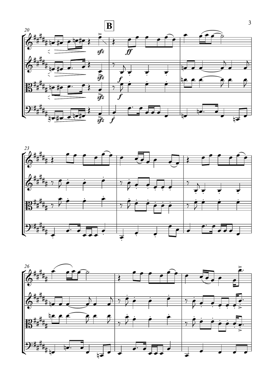 Sir Duke Sir Duke String Quartet scores gallery preview page 4