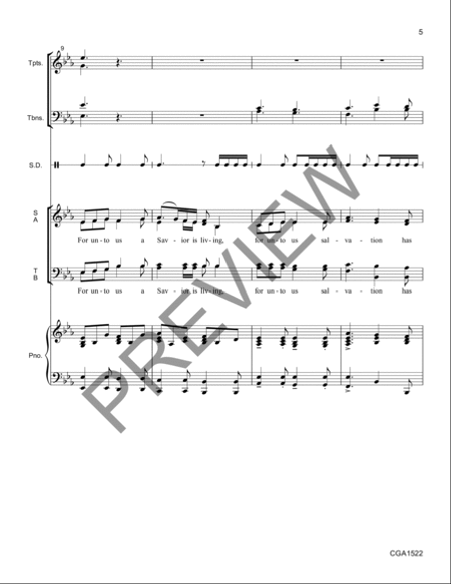 For Unto Us Conductor Score + Reproducible Instrumental Parts Reproducible Packs scores gallery preview page 4