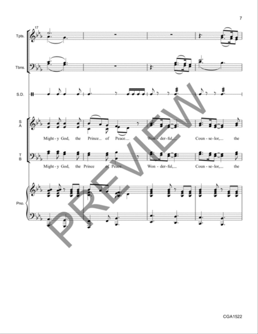 For Unto Us Conductor Score + Reproducible Instrumental Parts Reproducible Packs scores gallery preview page 6