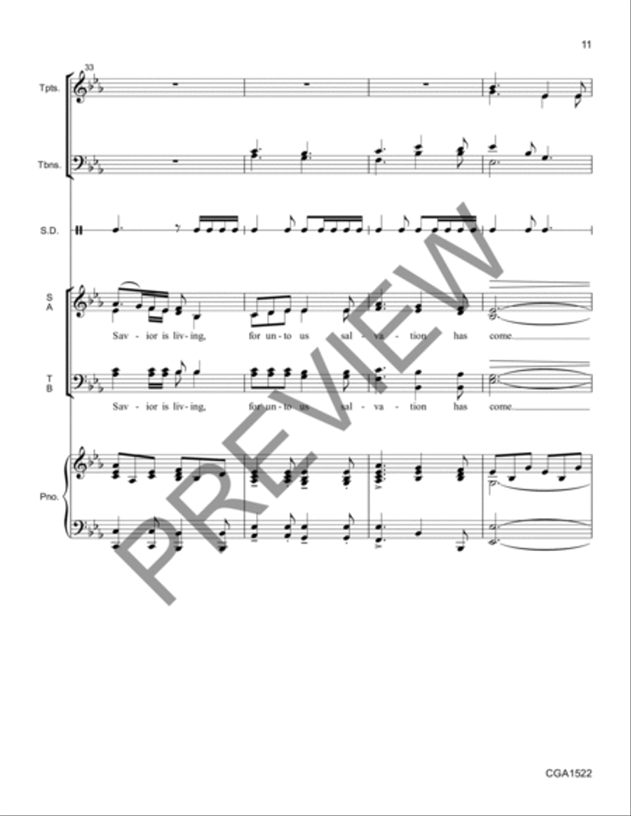 For Unto Us Conductor Score + Reproducible Instrumental Parts Reproducible Packs scores gallery preview page 10