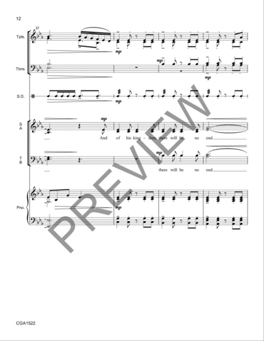 For Unto Us Conductor Score + Reproducible Instrumental Parts Reproducible Packs scores gallery preview page 11