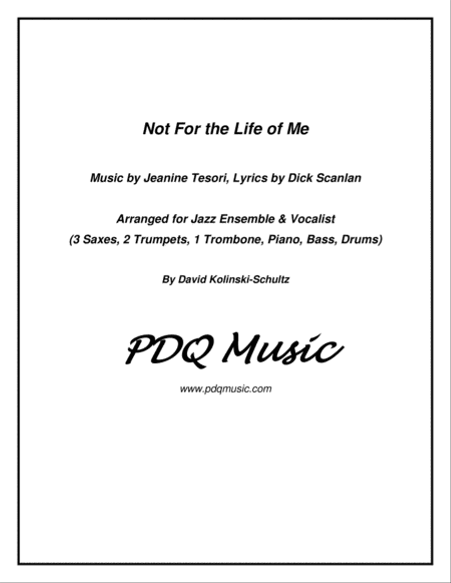 Not For The Life Of Me Jazz Ensemble scores gallery preview page 1