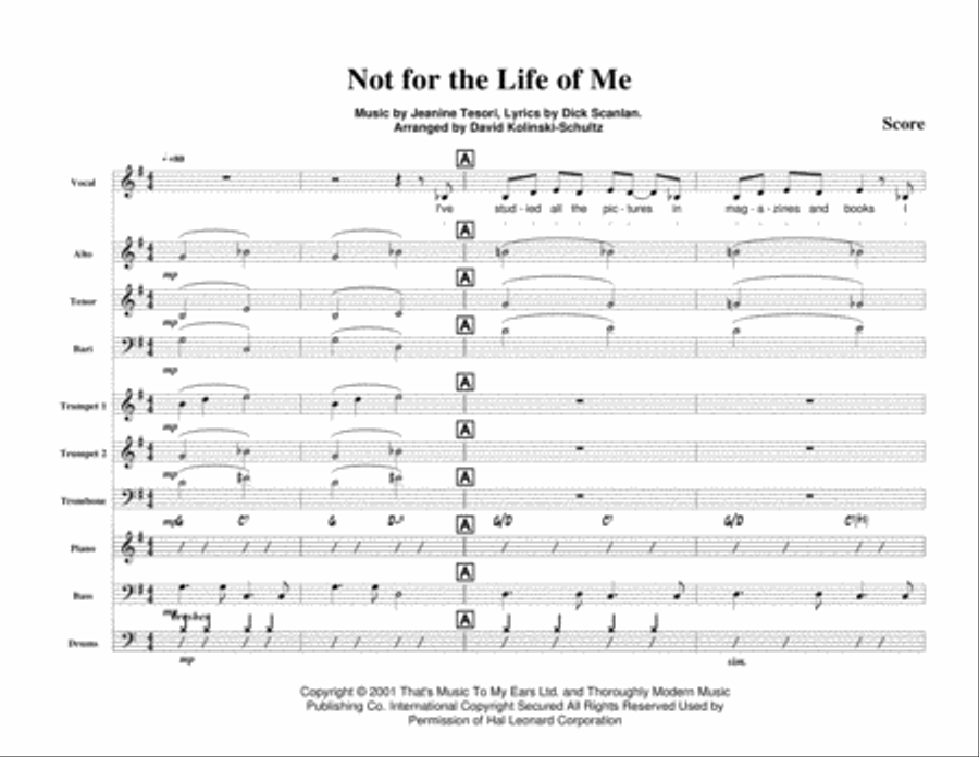 Not For The Life Of Me Jazz Ensemble scores gallery preview page 5