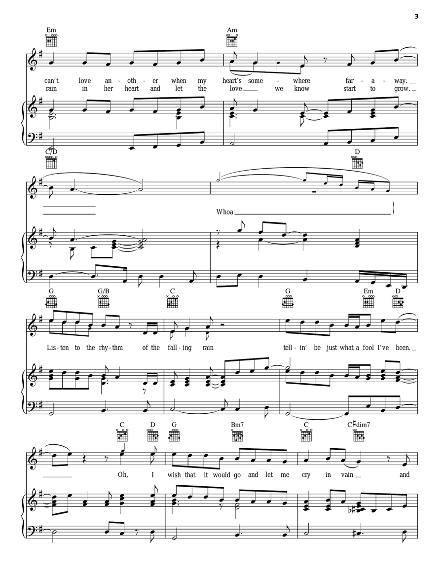 Rhythm Of The Rain Rhythm Of The Rain Piano, Vocal, Guitar scores gallery preview page 3