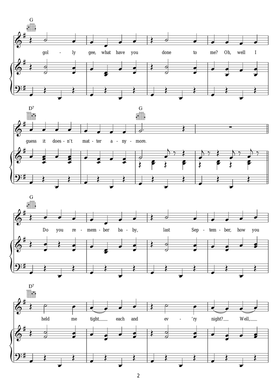 It Doesn't Matter Anymore Piano, Vocal scores gallery preview page 2