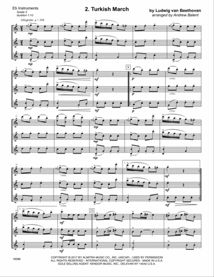 Classical FlexTrios For Woodwinds - Eb Instruments E-Flat Instrument scores gallery preview page 4
