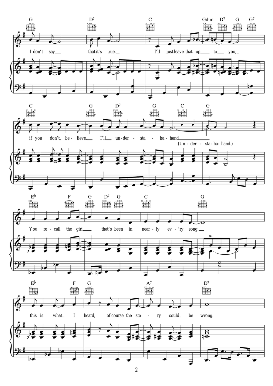Peggy Sue Got Married Peggy Sue Got Married Piano, Vocal scores gallery preview page 2