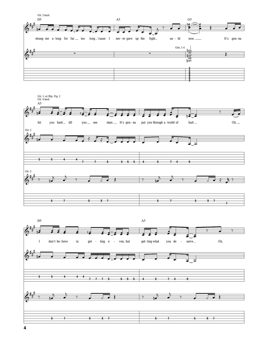Done Done Acoustic Guitar scores gallery preview page 4