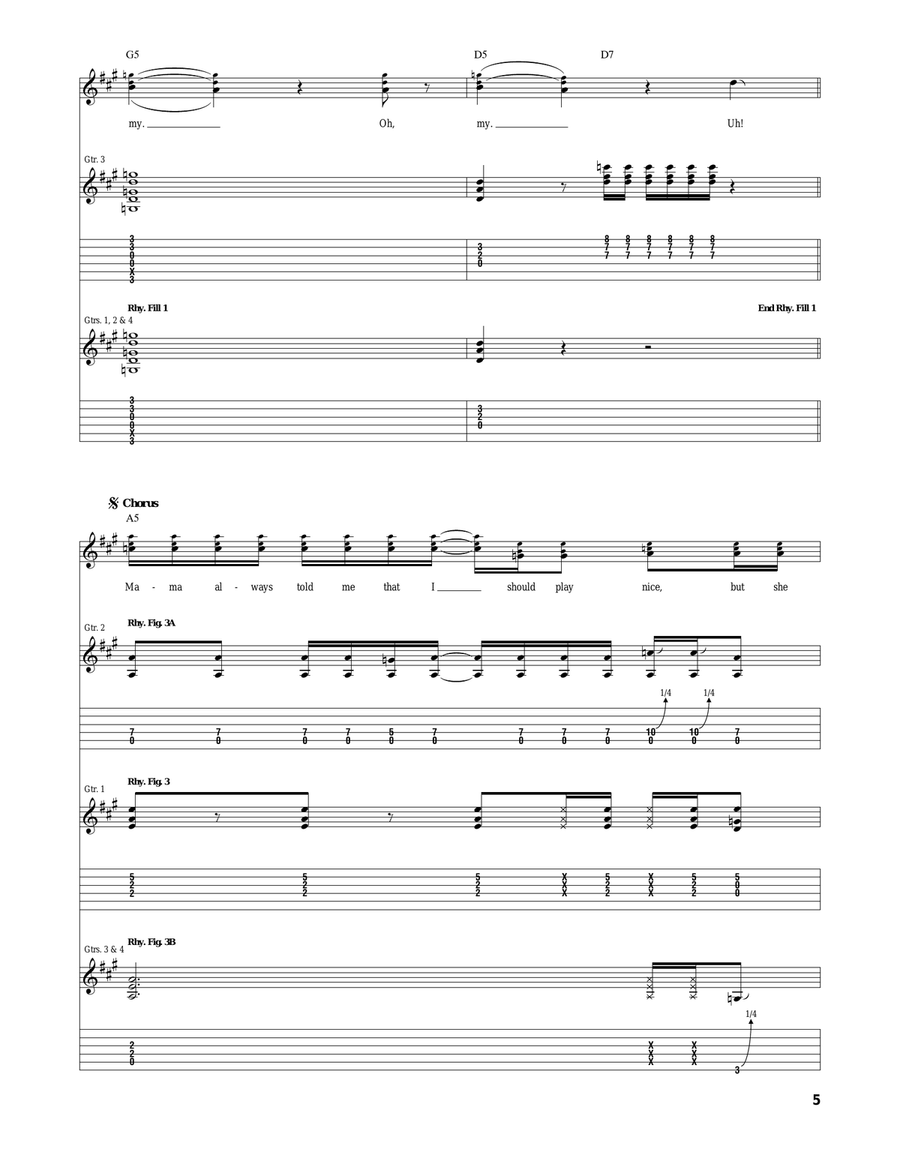 Done Done Acoustic Guitar scores gallery preview page 5