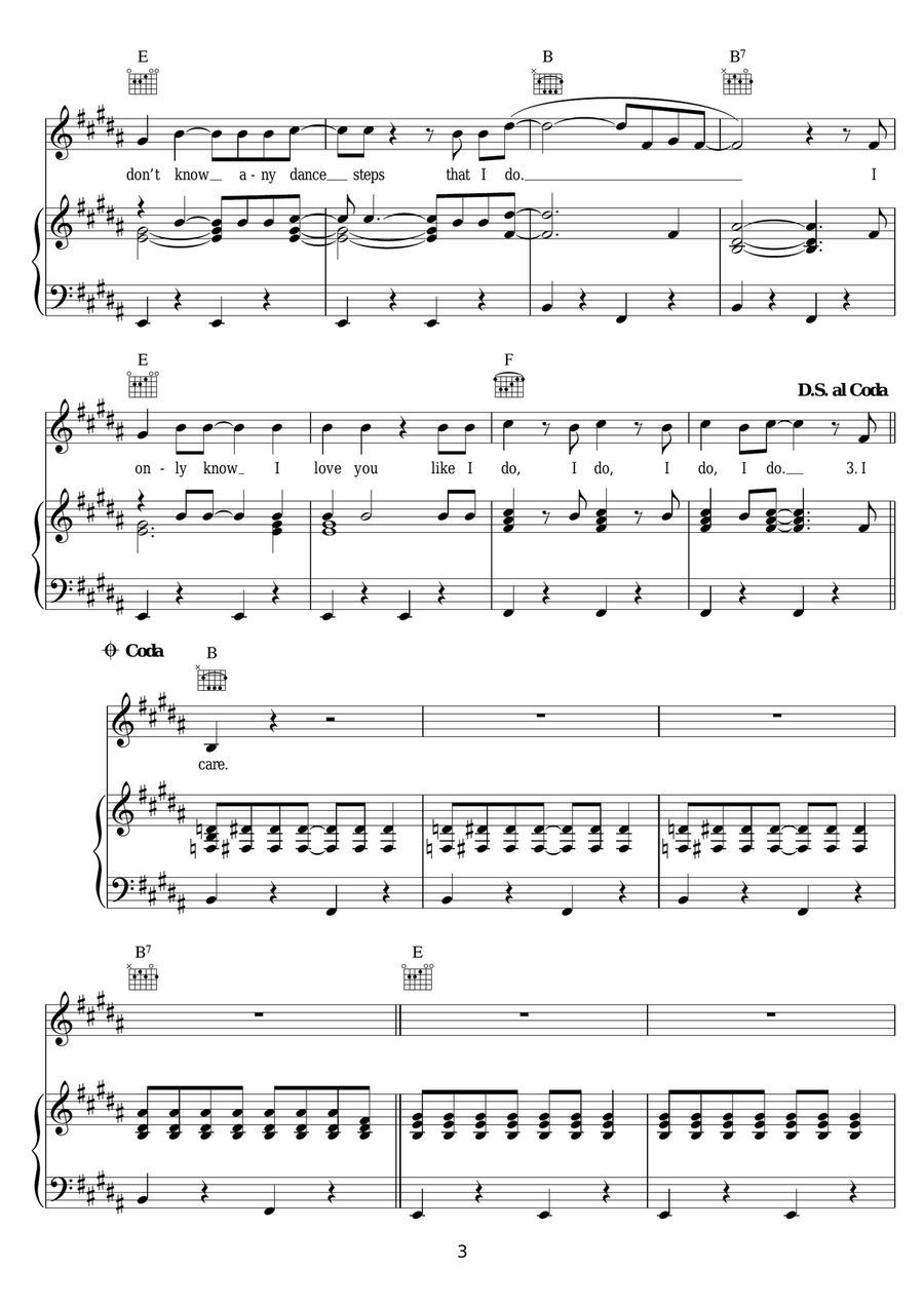 You're So Square (Baby I Don't Care) Piano, Vocal scores gallery preview page 3