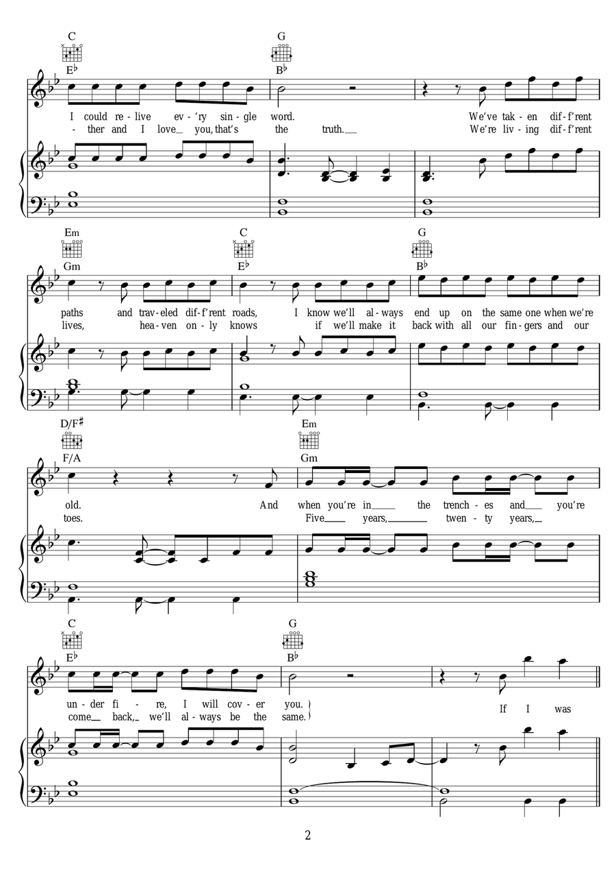 Brother Brother Piano, Vocal scores gallery preview page 2