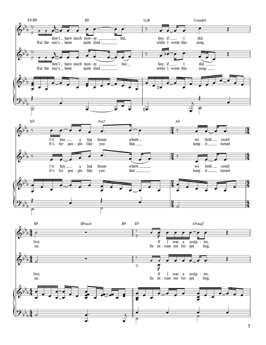 Your Song Vocal Duet scores gallery preview page 2