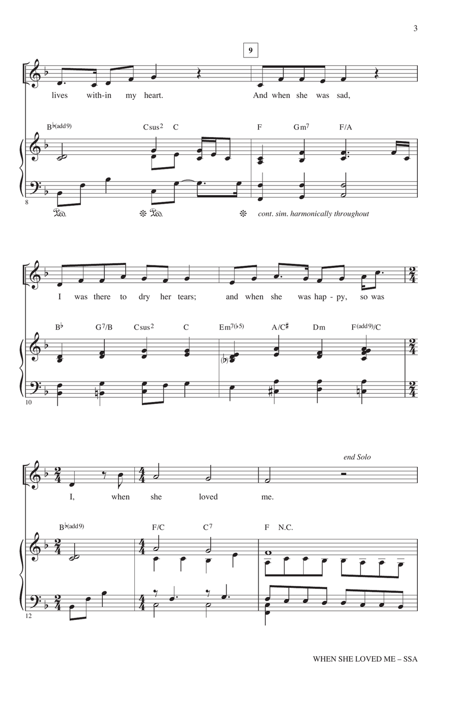 When She Loved Me (from Toy Story 2) (arr. Audrey Snyder) SSA scores gallery preview page 2