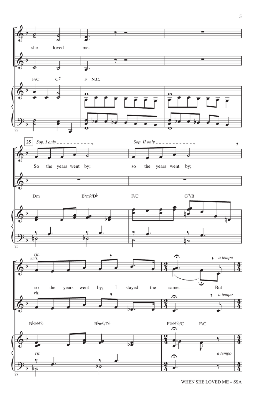 When She Loved Me (from Toy Story 2) (arr. Audrey Snyder) SSA scores gallery preview page 4