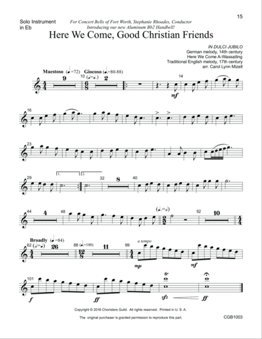 Here We Come, Good Christian Friends Full Score Handbell Choir scores gallery preview page 7