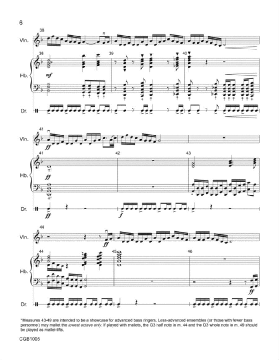 Lakestorm Full Score Lakestorm Full Score Handbell Choir scores gallery preview page 6