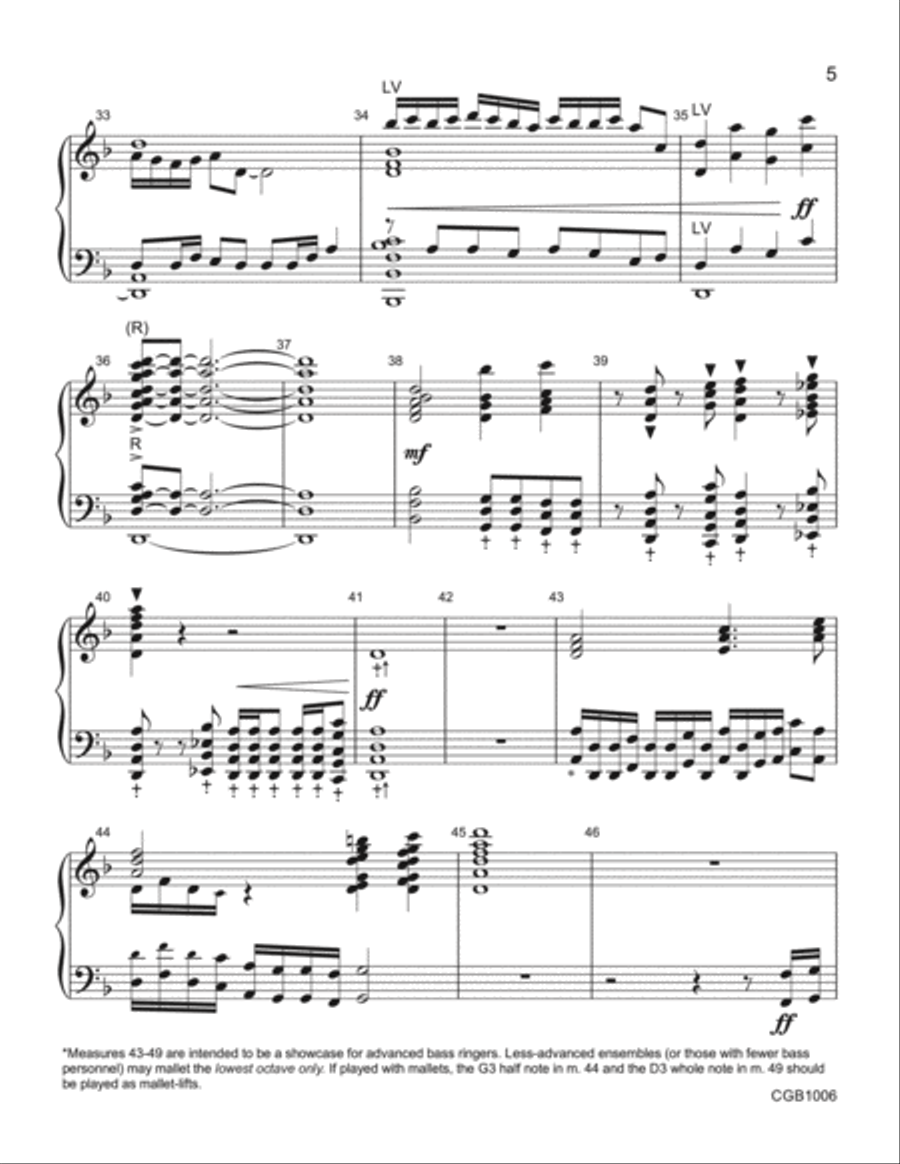 Lakestorm - Handbell Score Handbell Choir scores gallery preview page 5