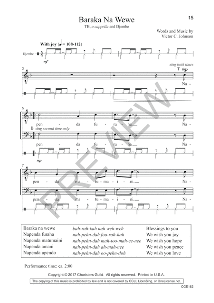 A Cappella! Volume II - TB Choral Edition TTBB scores gallery preview page 9
