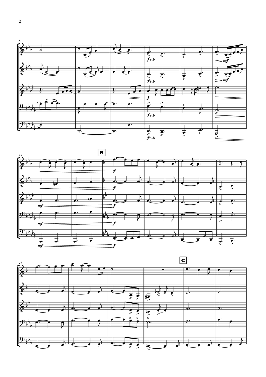 We Are The Champions We Are The Champions Brass Ensemble scores gallery preview page 2