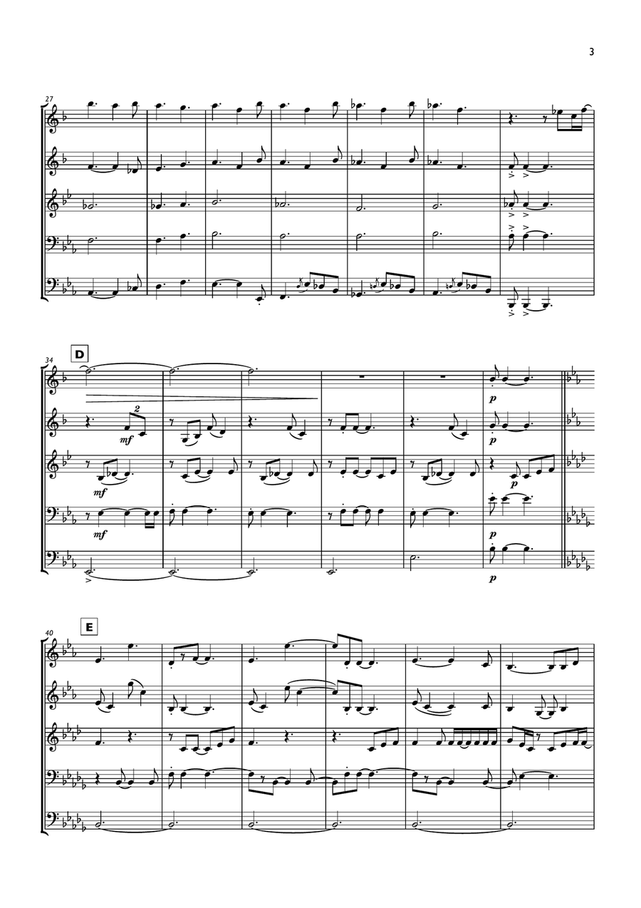 We Are The Champions We Are The Champions Brass Ensemble scores gallery preview page 3