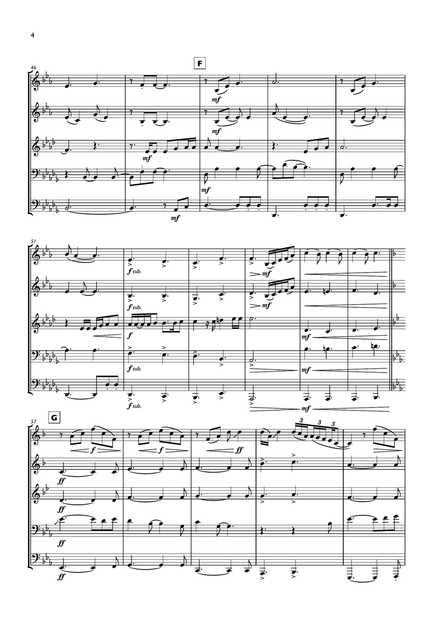We Are The Champions We Are The Champions Brass Ensemble scores gallery preview page 4