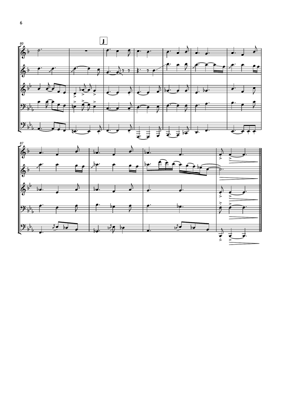We Are The Champions We Are The Champions Brass Ensemble scores gallery preview page 6