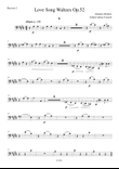 Brahms - Love Song Waltzes Op.52 for Choir and Chamber Orchestra - Bassoon 2