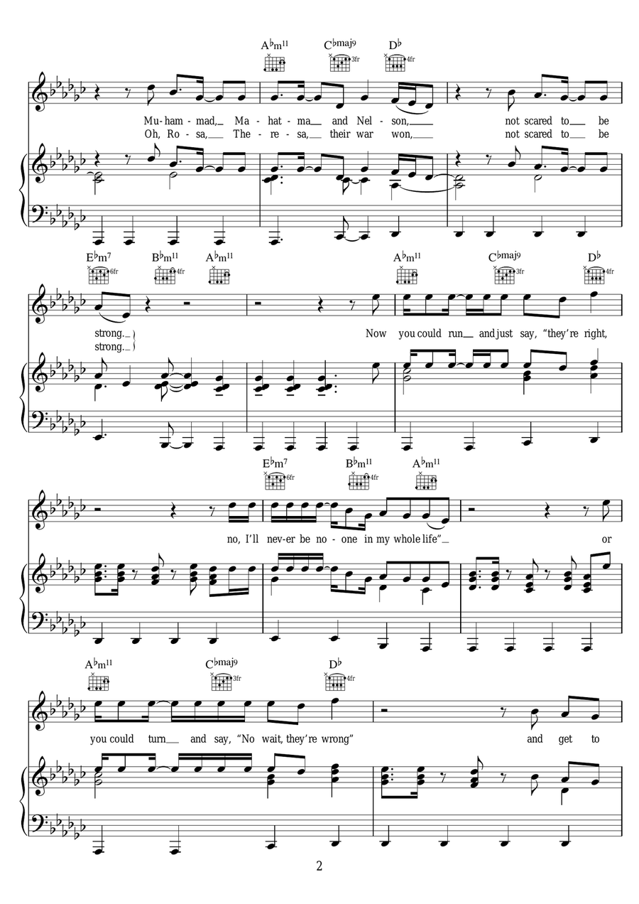 Miracles (Someone Special) Piano, Vocal scores gallery preview page 2