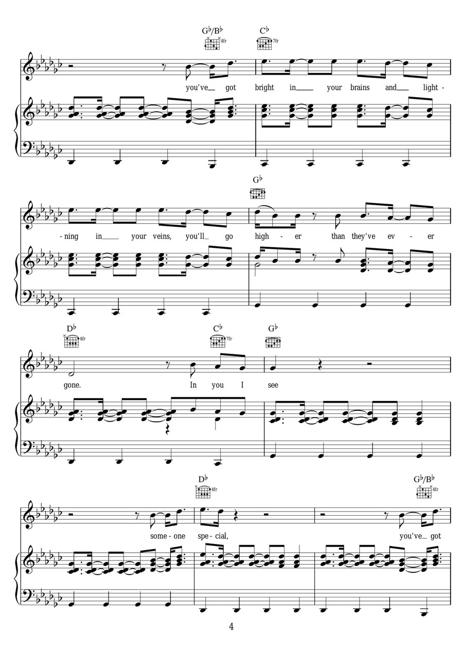 Miracles (Someone Special) Piano, Vocal scores gallery preview page 4