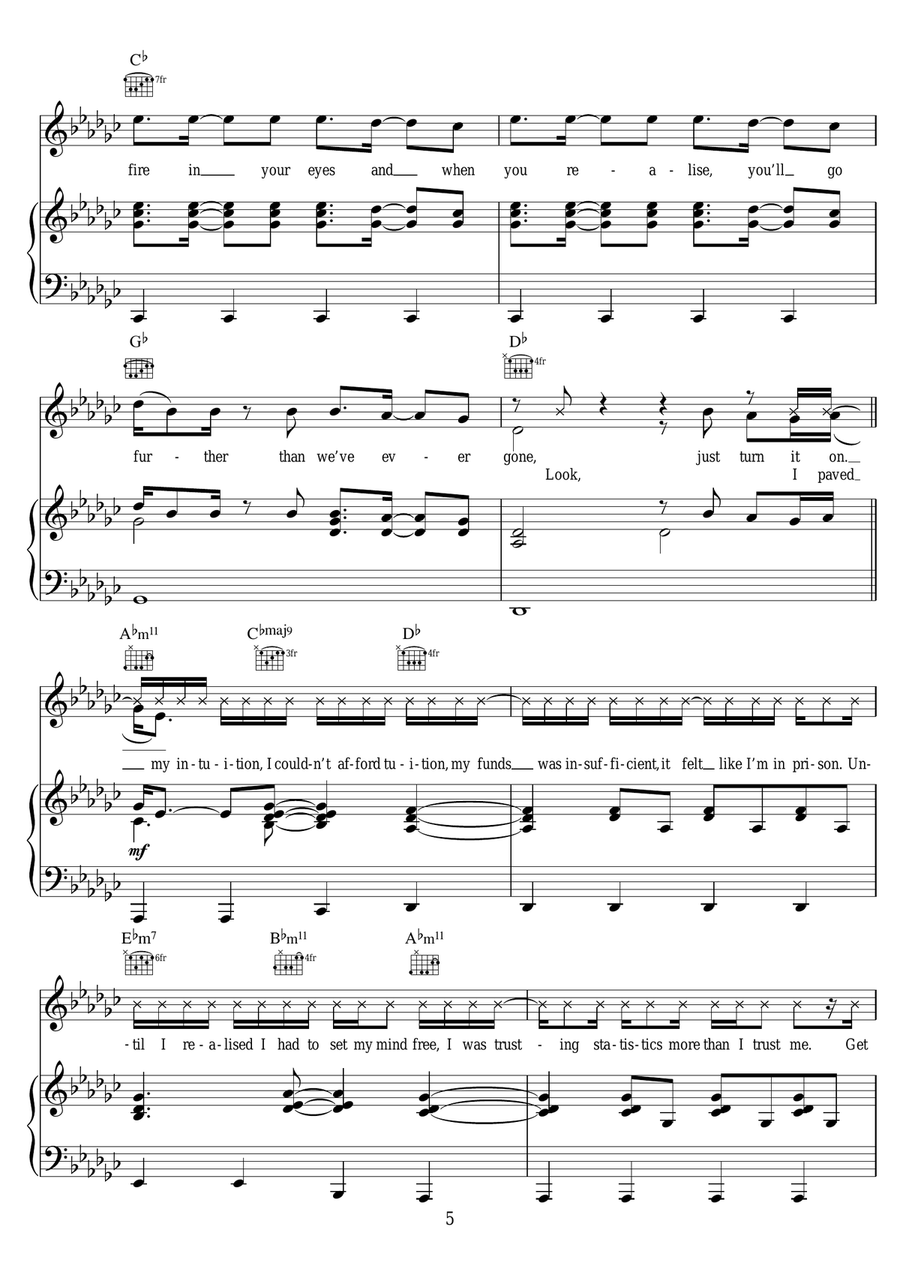 Miracles (Someone Special) Piano, Vocal scores gallery preview page 5
