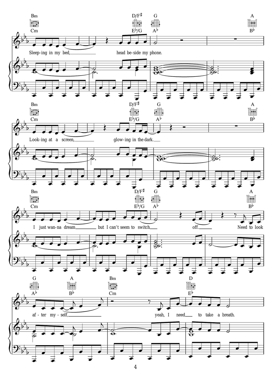 Disconnect (featuring Marina and The Diamonds) Piano, Vocal scores gallery preview page 4