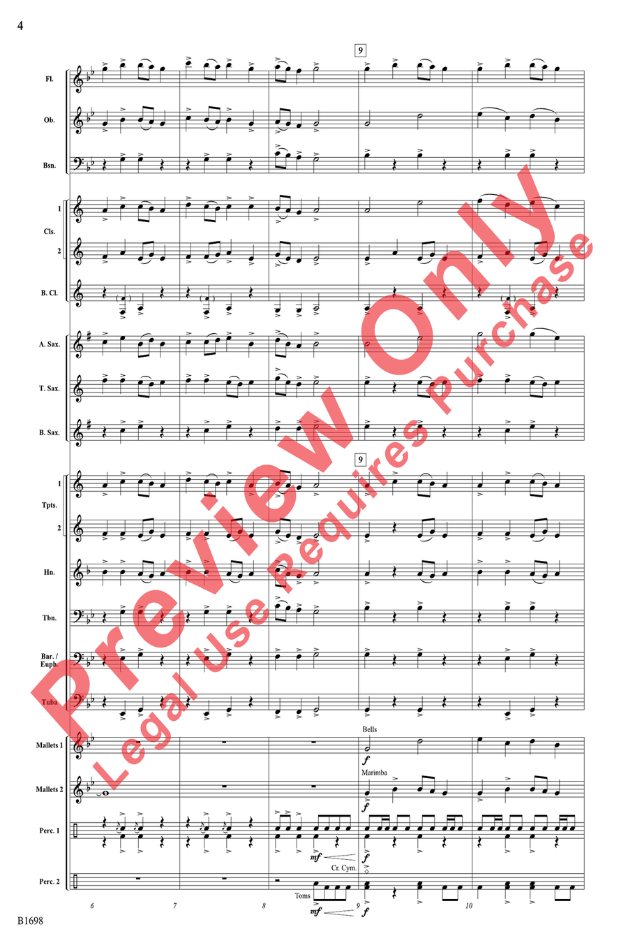 Shadow of the Longship Shadow of the Longship Concert Band scores gallery preview page 4