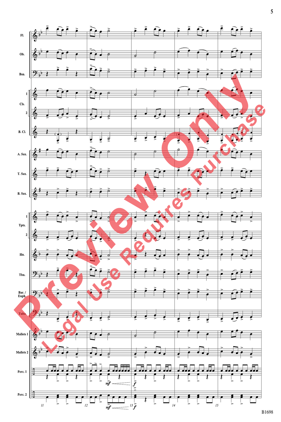 Shadow of the Longship Shadow of the Longship Concert Band scores gallery preview page 5