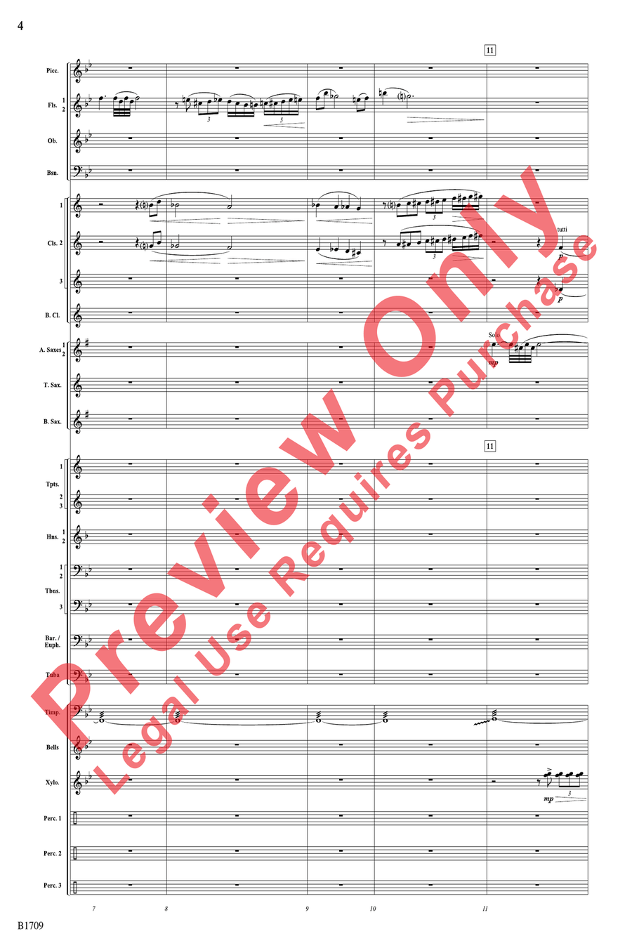 Reign of Fire Reign of Fire Concert Band scores gallery preview page 4