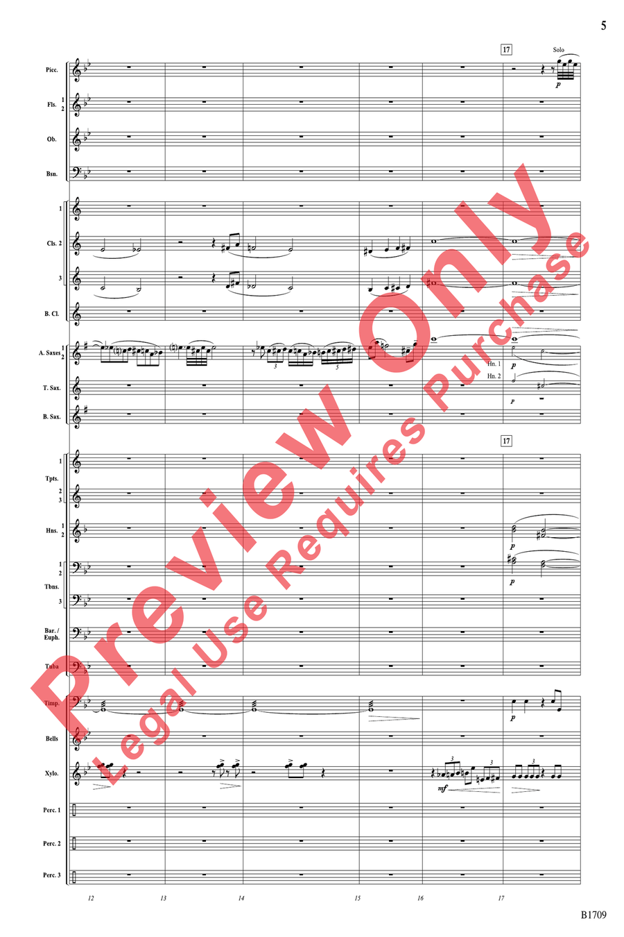 Reign of Fire Reign of Fire Concert Band scores gallery preview page 5