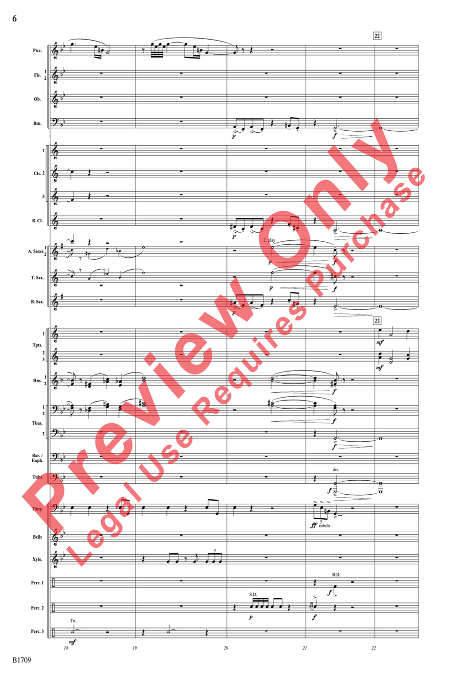 Reign of Fire Reign of Fire Concert Band scores gallery preview page 6