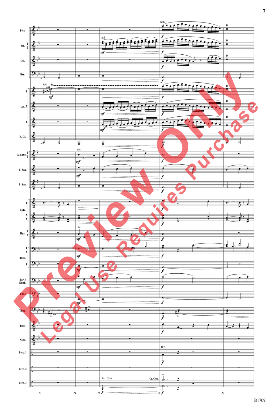 Reign of Fire Reign of Fire Concert Band scores gallery preview page 7