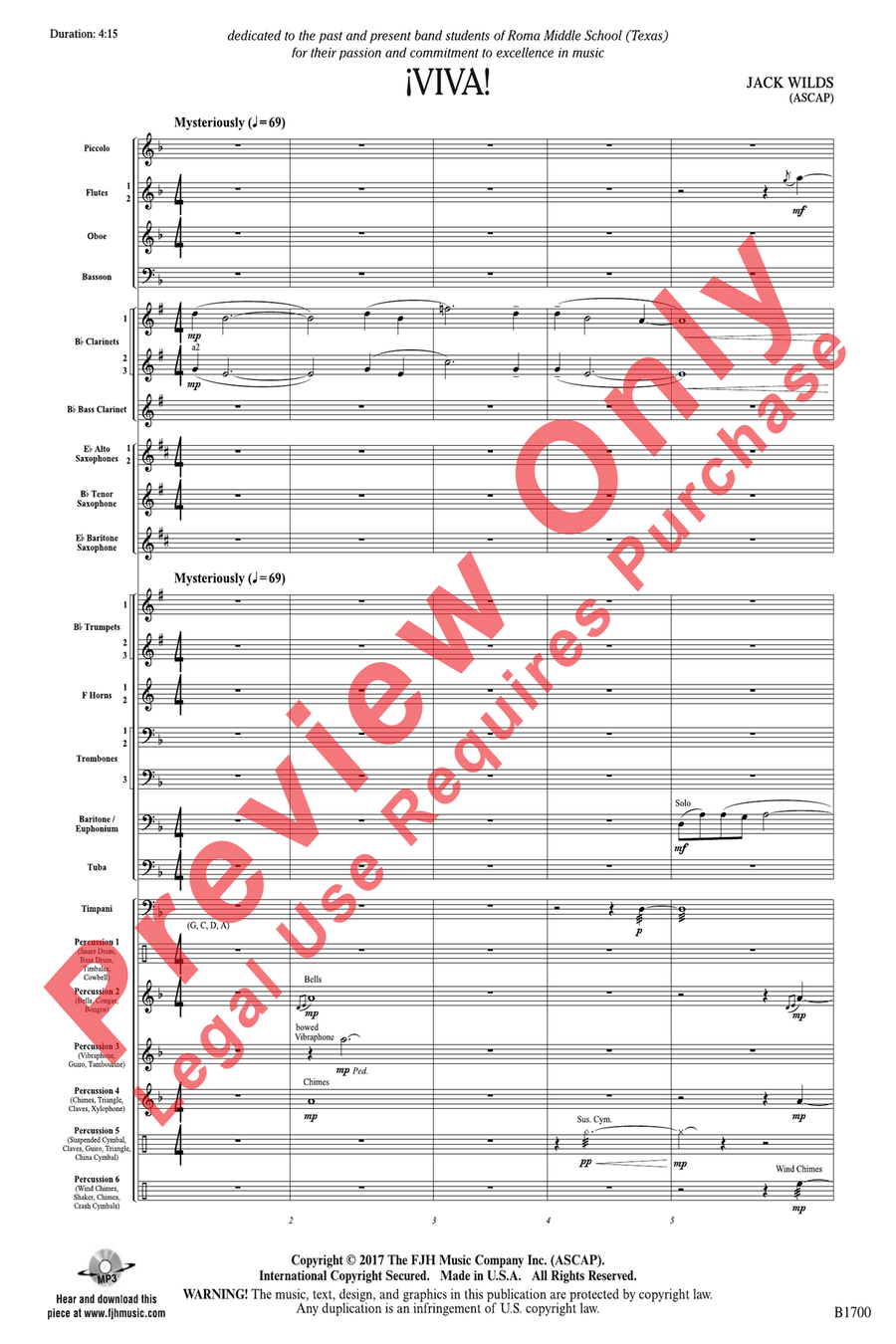 Viva! Viva! Concert Band scores gallery preview page 4