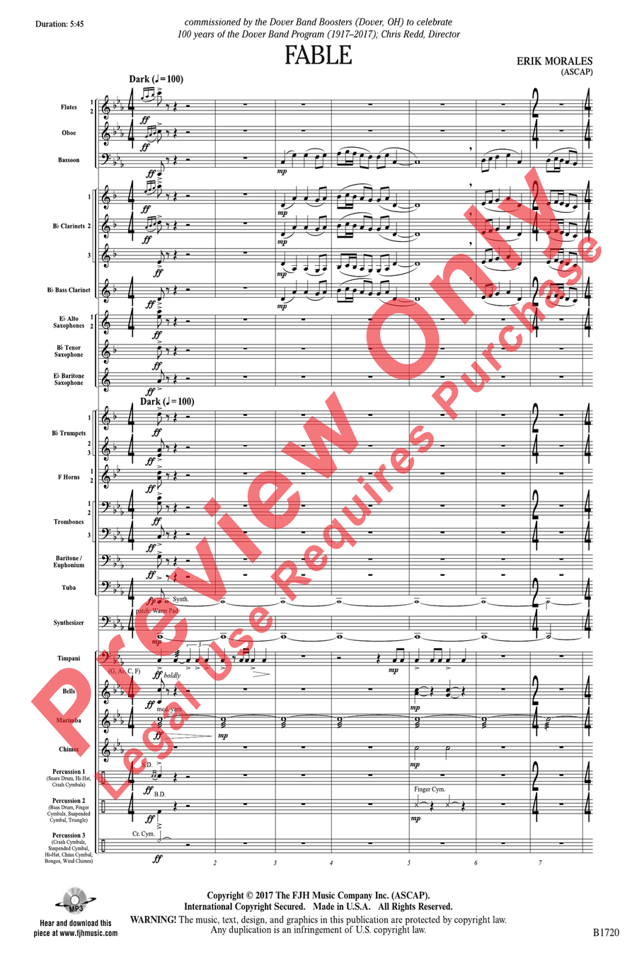 Fable Fable Concert Band scores gallery preview page 3