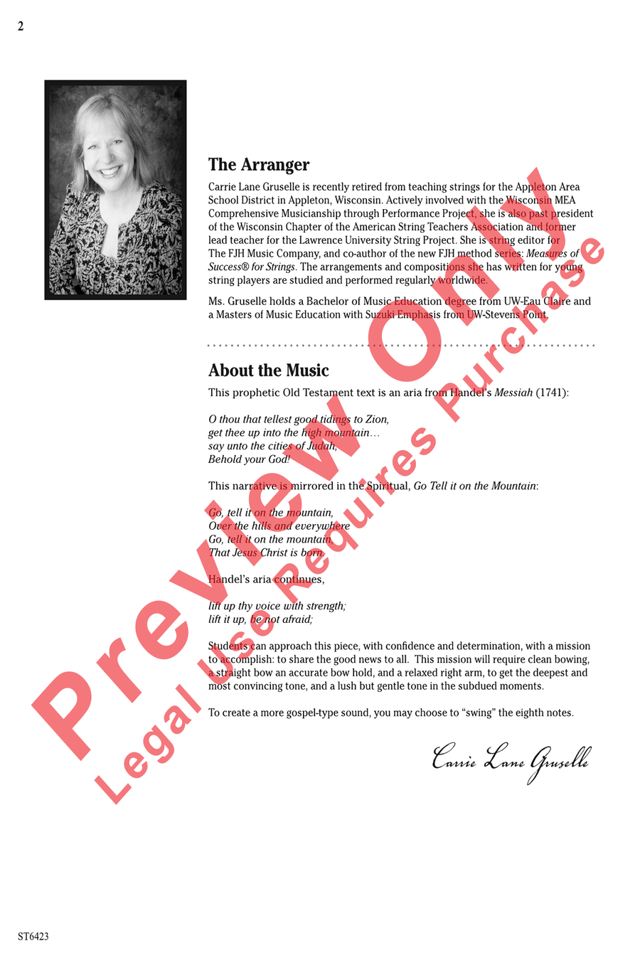 Go Tell it on the Mountain String Orchestra scores gallery preview page 2