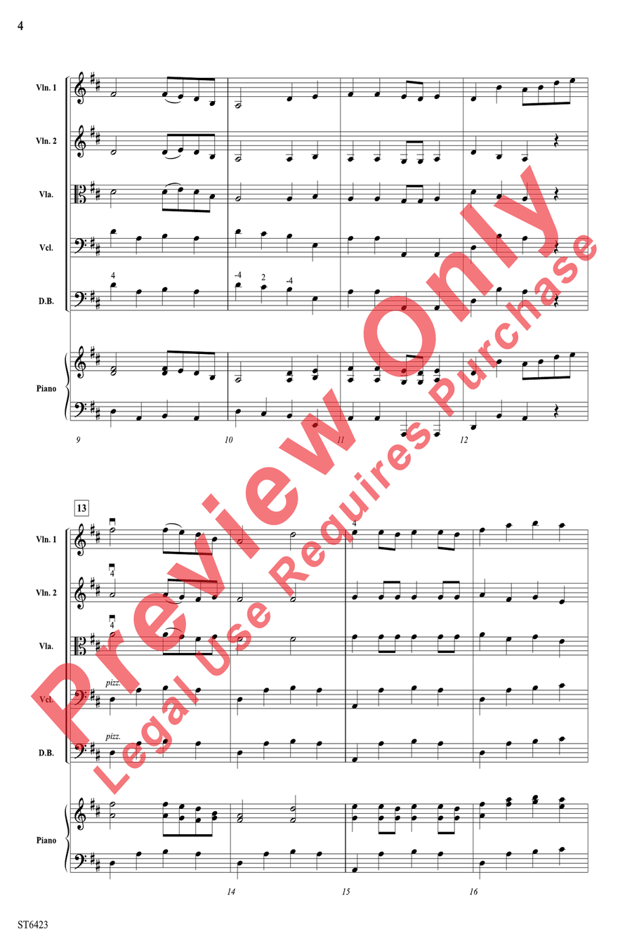Go Tell it on the Mountain String Orchestra scores gallery preview page 4